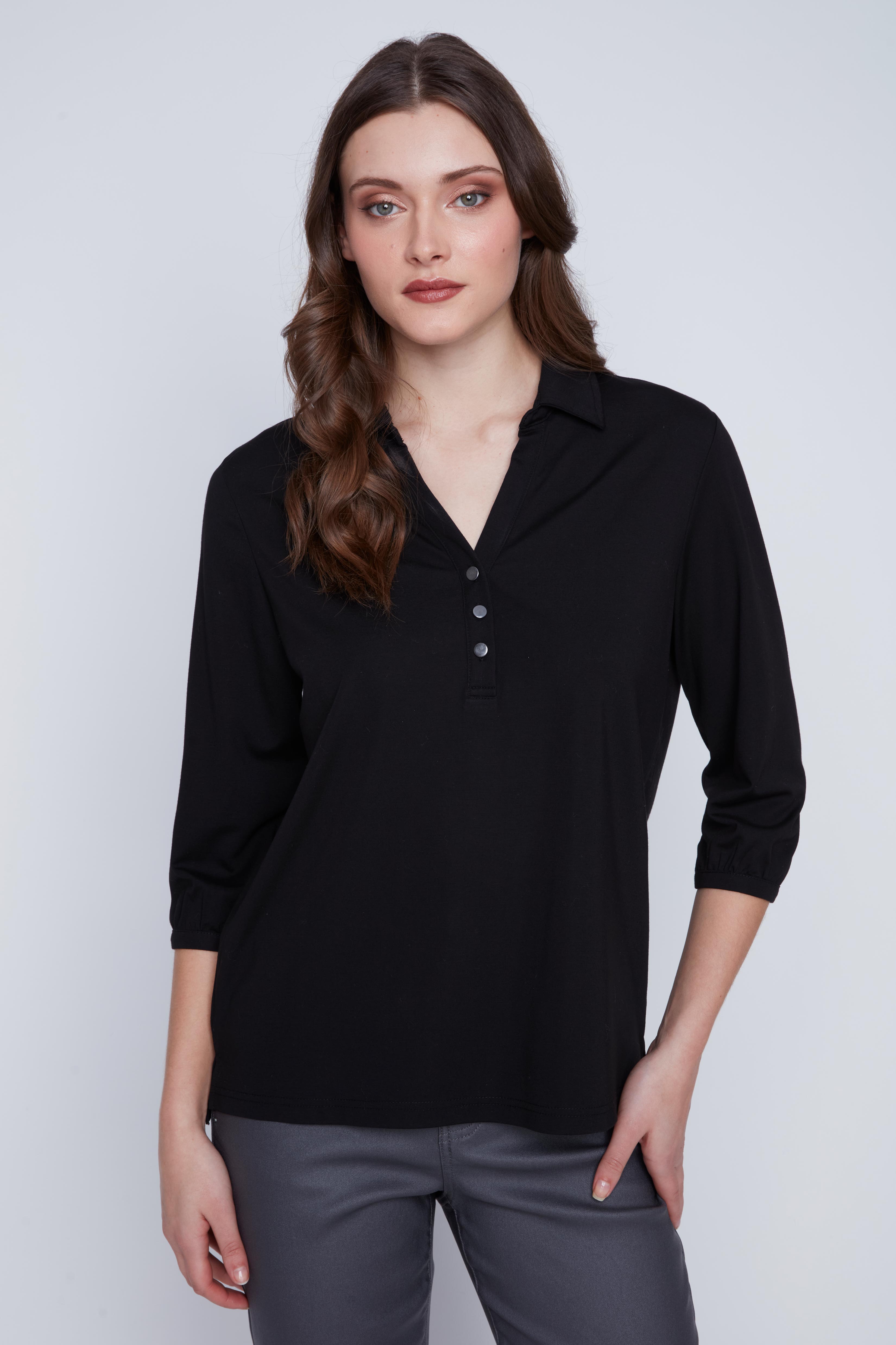 Chandail Col V avec Trois boutons