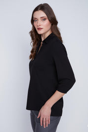 Chandail Col V avec Trois boutons