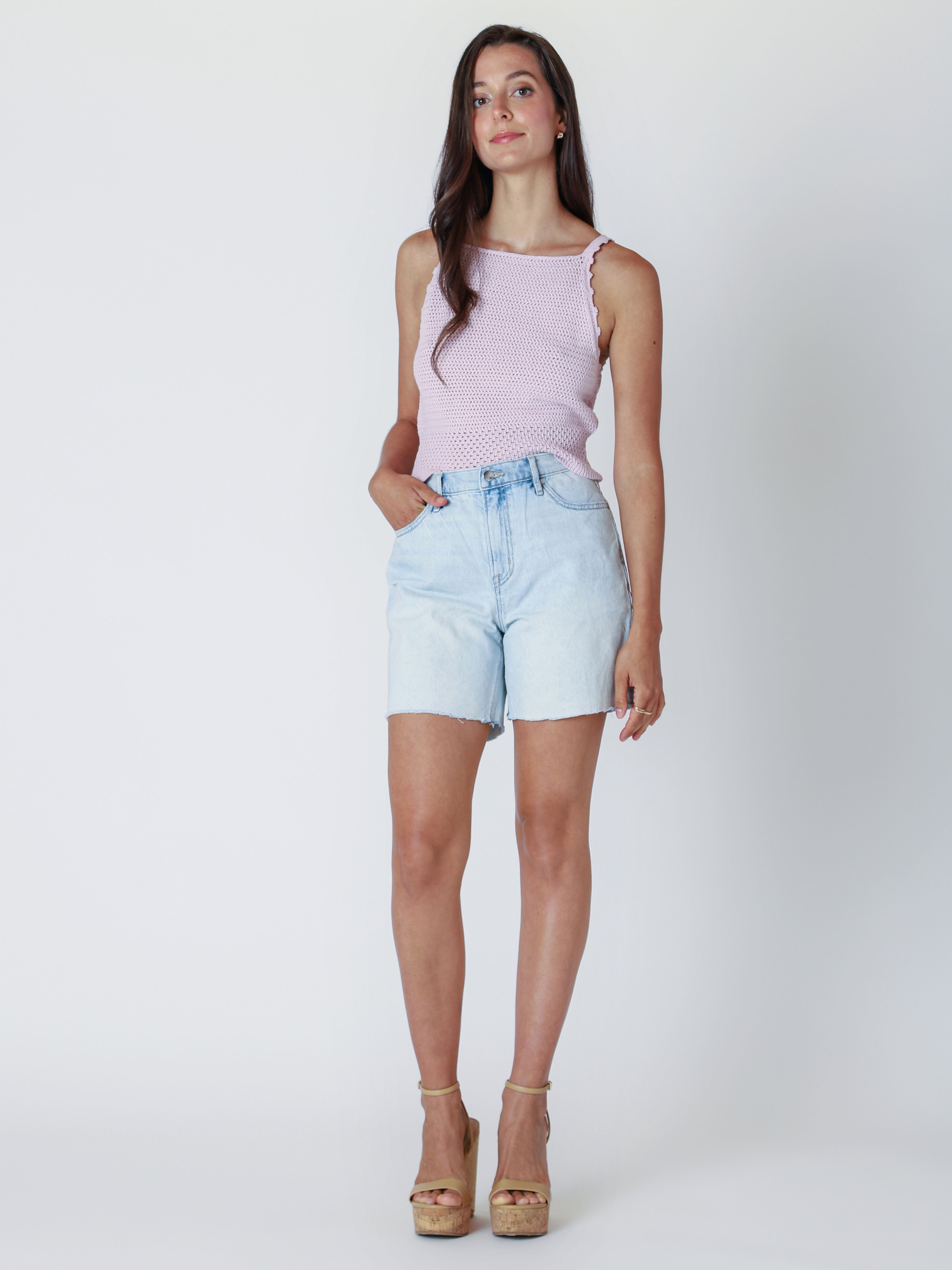 Shorts en Jeans Ourlet Éffiloché