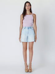 Shorts en Jeans Ourlet Éffiloché