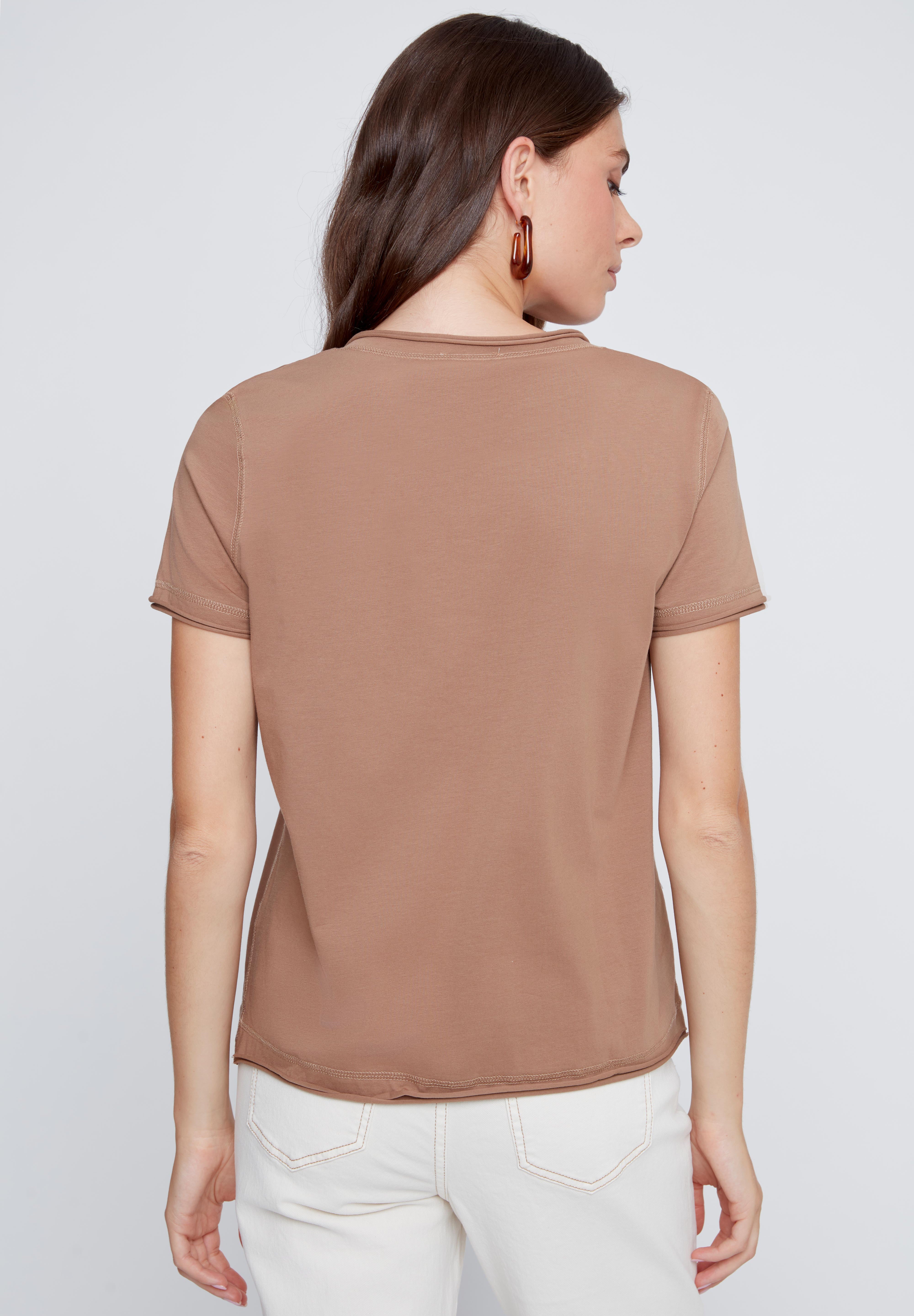 T-Shirt Col en V Uni