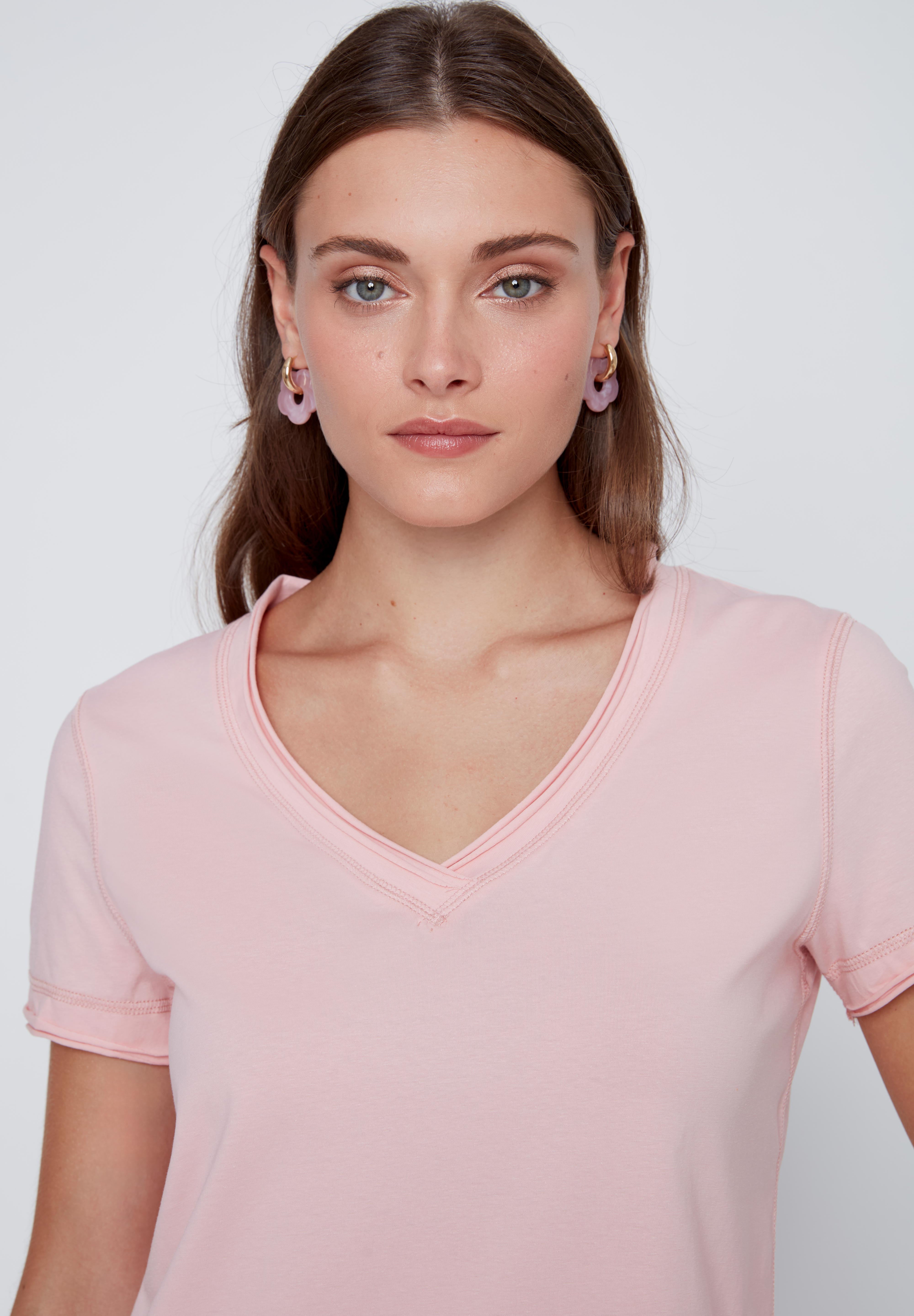 T-Shirt Col en V Uni