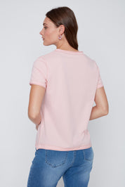 T-Shirt Col en V Uni