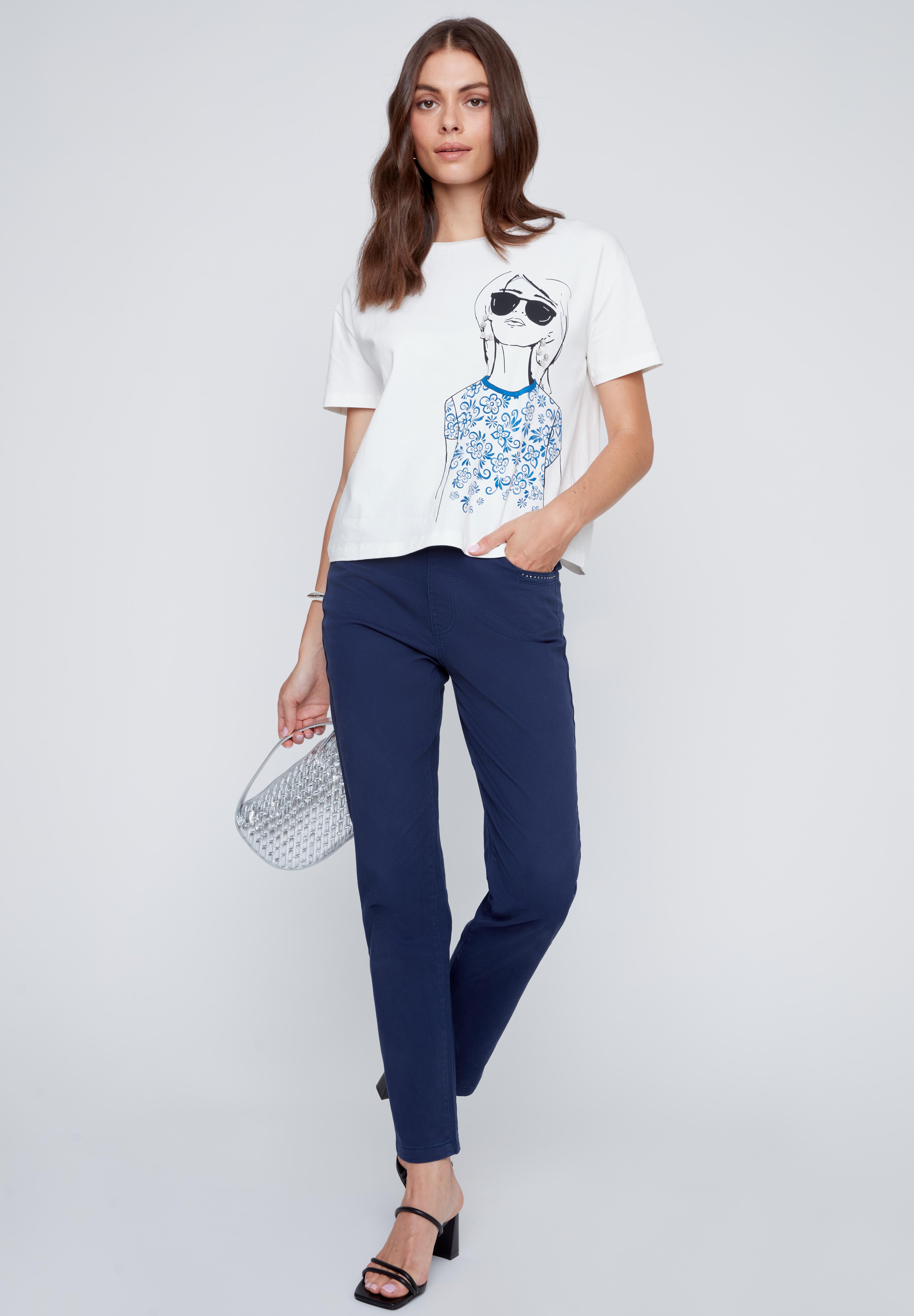 T-Shirt  Manches Courtes avec Imprimé de Femme