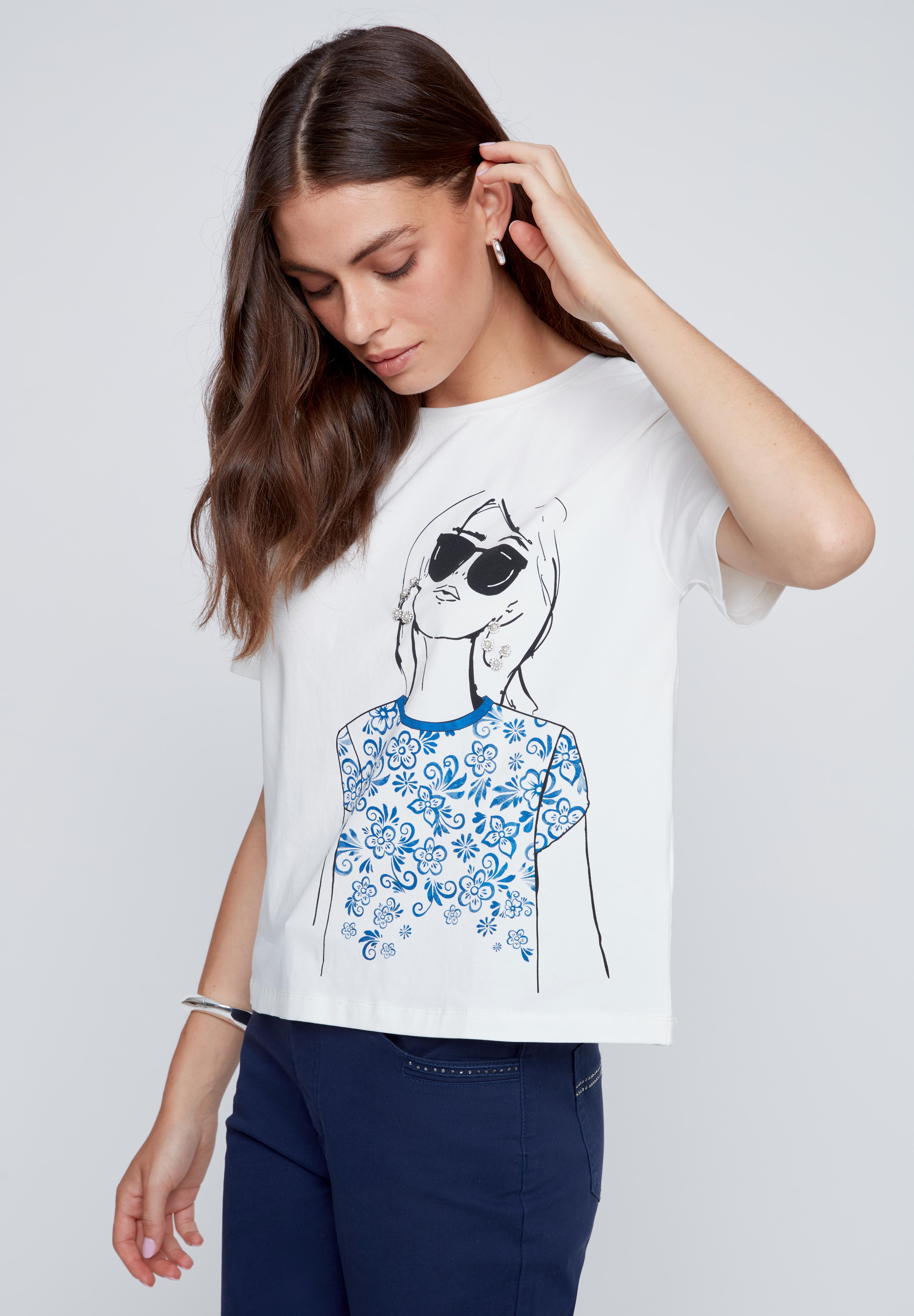 T-Shirt  Manches Courtes avec Imprimé de Femme