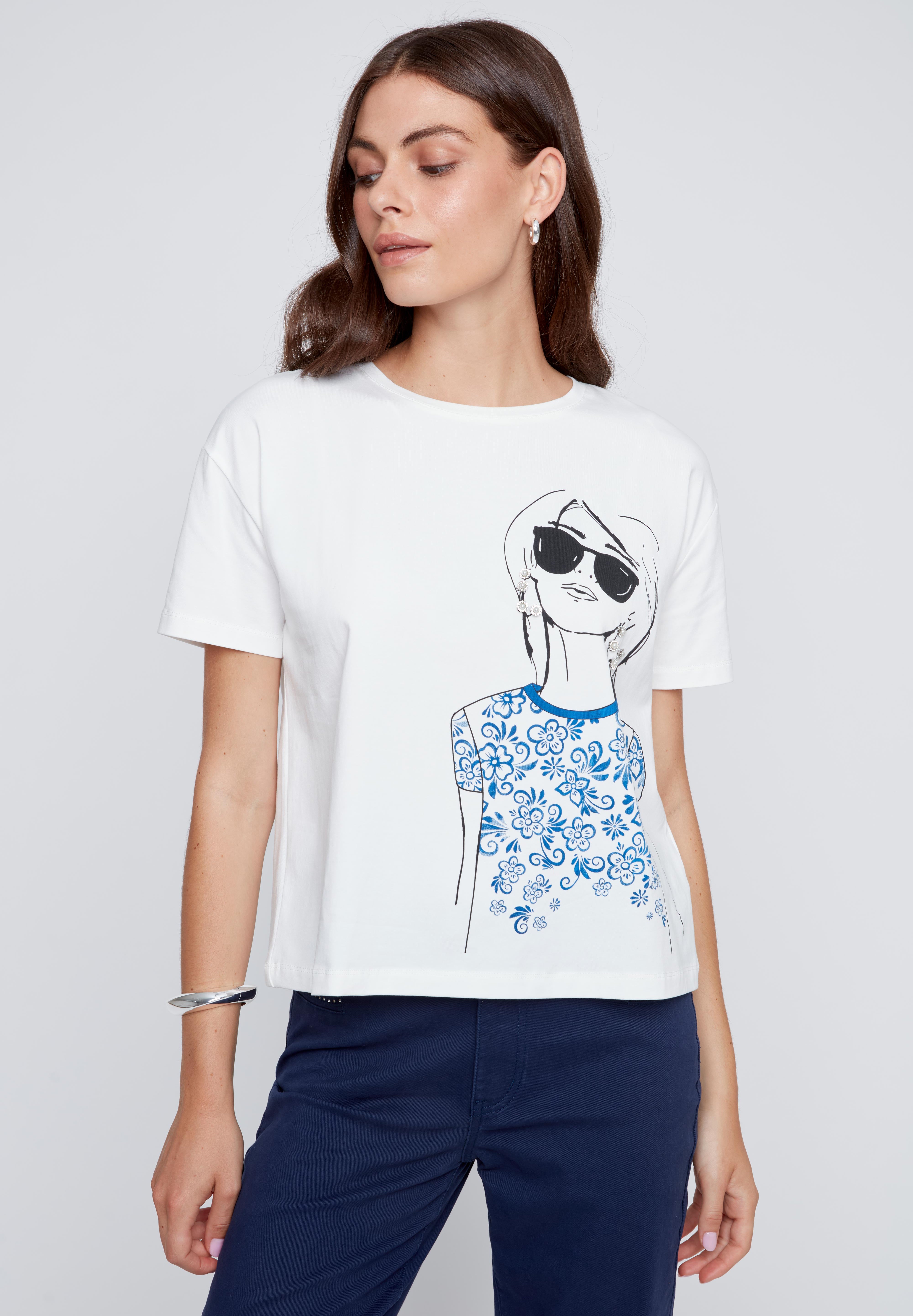 T-Shirt  Manches Courtes avec Imprimé de Femme