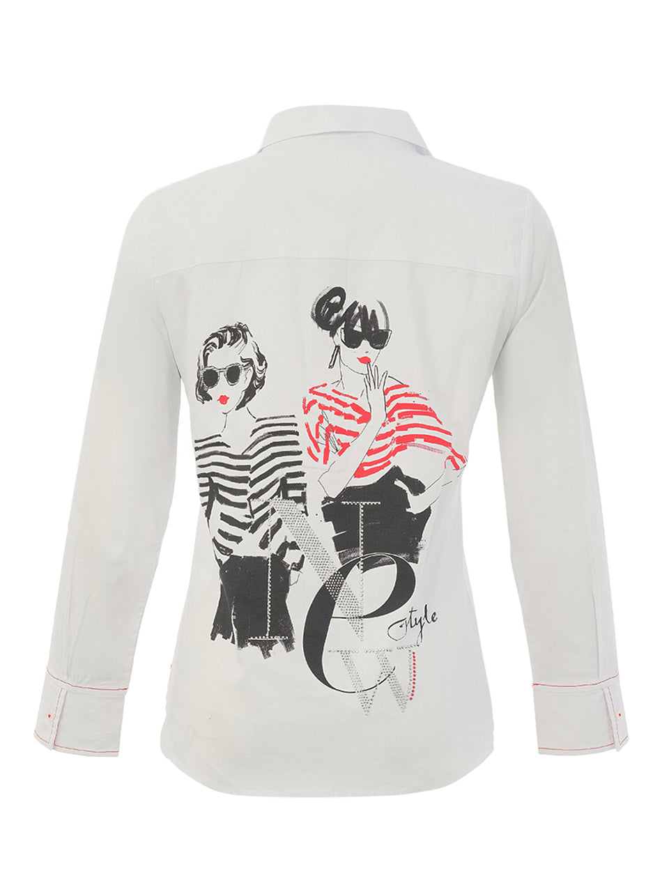 Blouse Imprimée dans le Dos