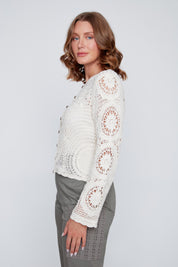 Cardigan en Crochet Ajouré