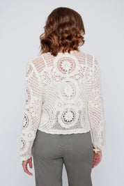 Cardigan en Crochet Ajouré