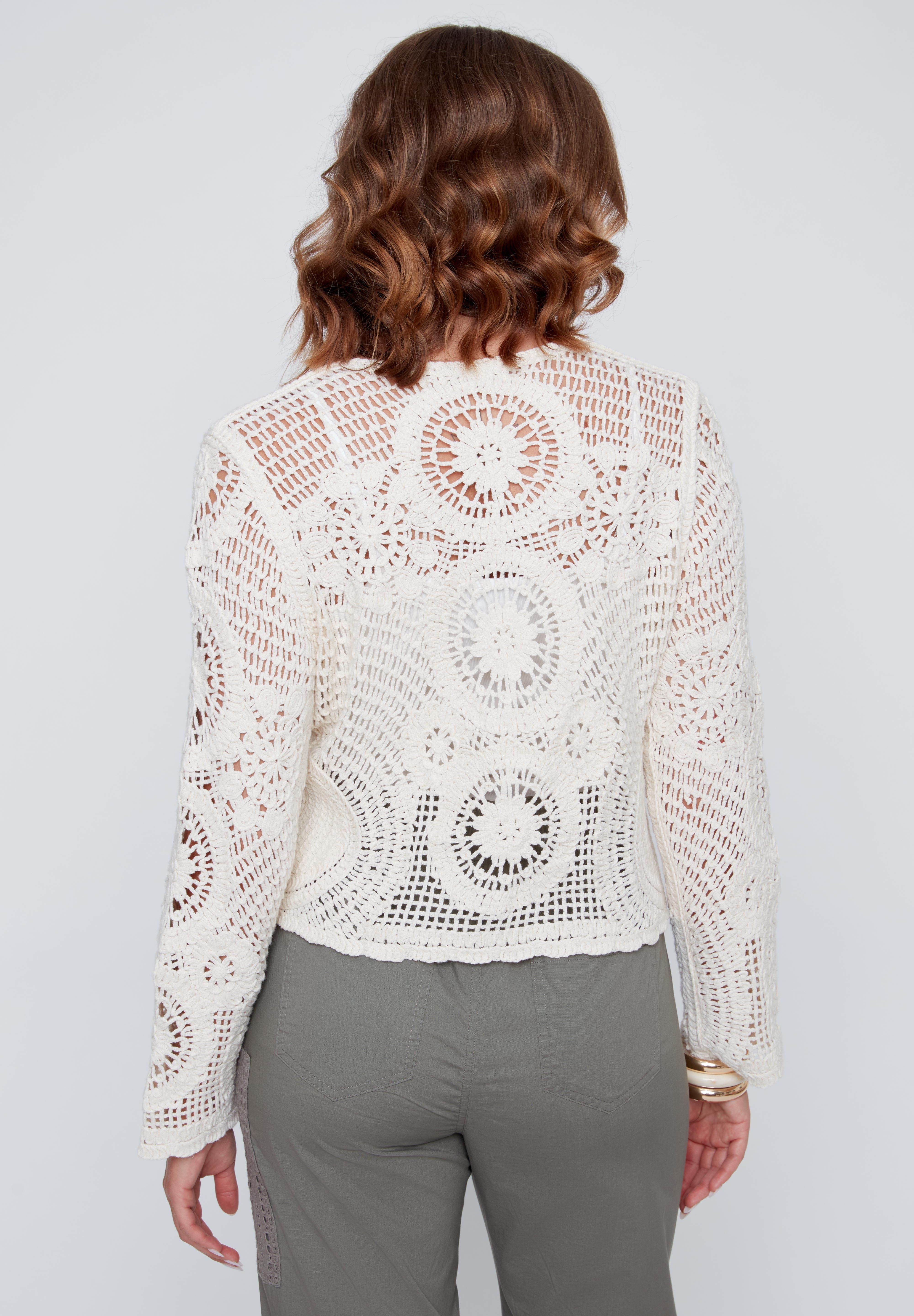 Cardigan en Crochet Ajouré