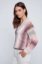 Cardigan en Crochet Mutlicolore