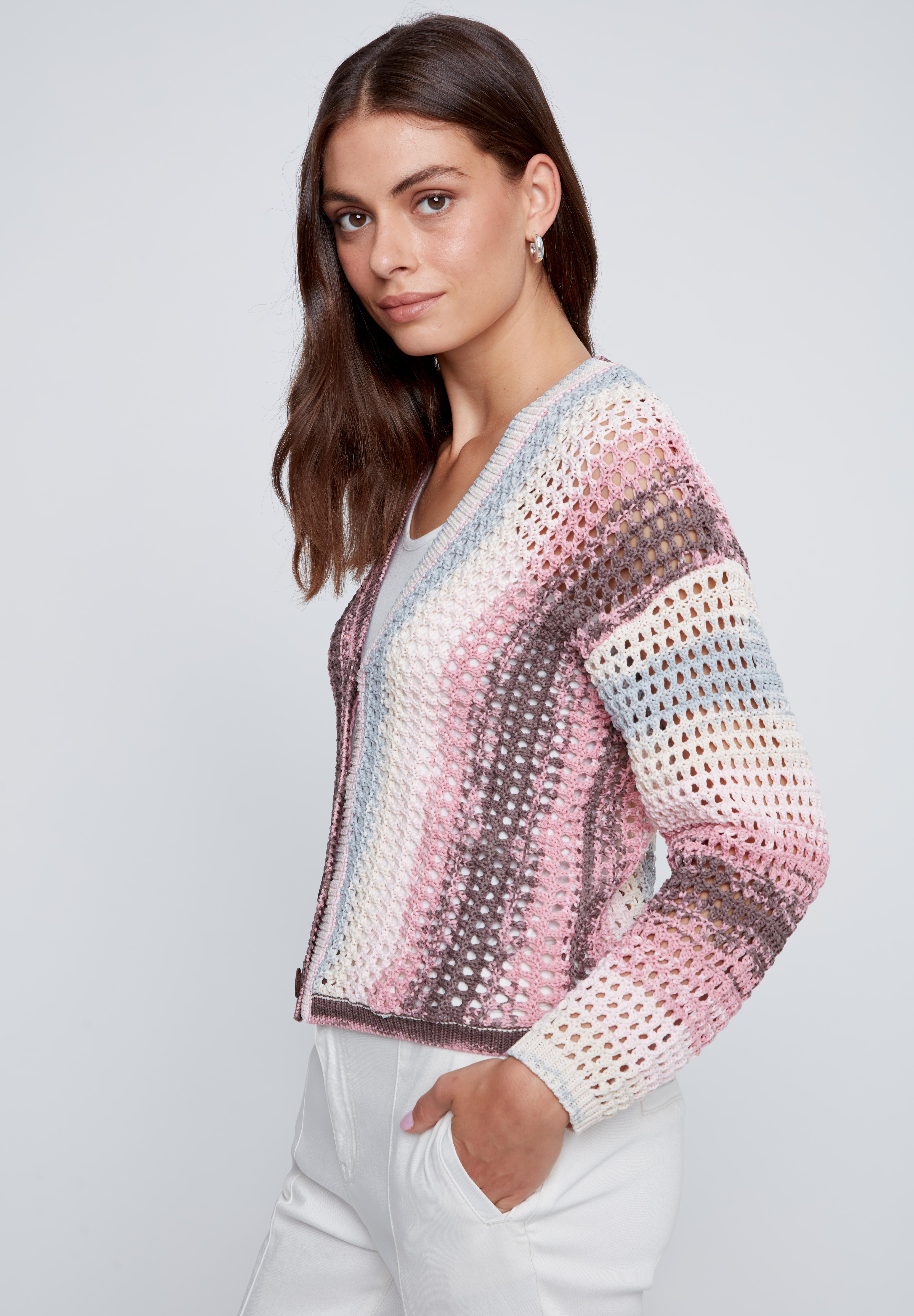 Cardigan en Crochet Mutlicolore