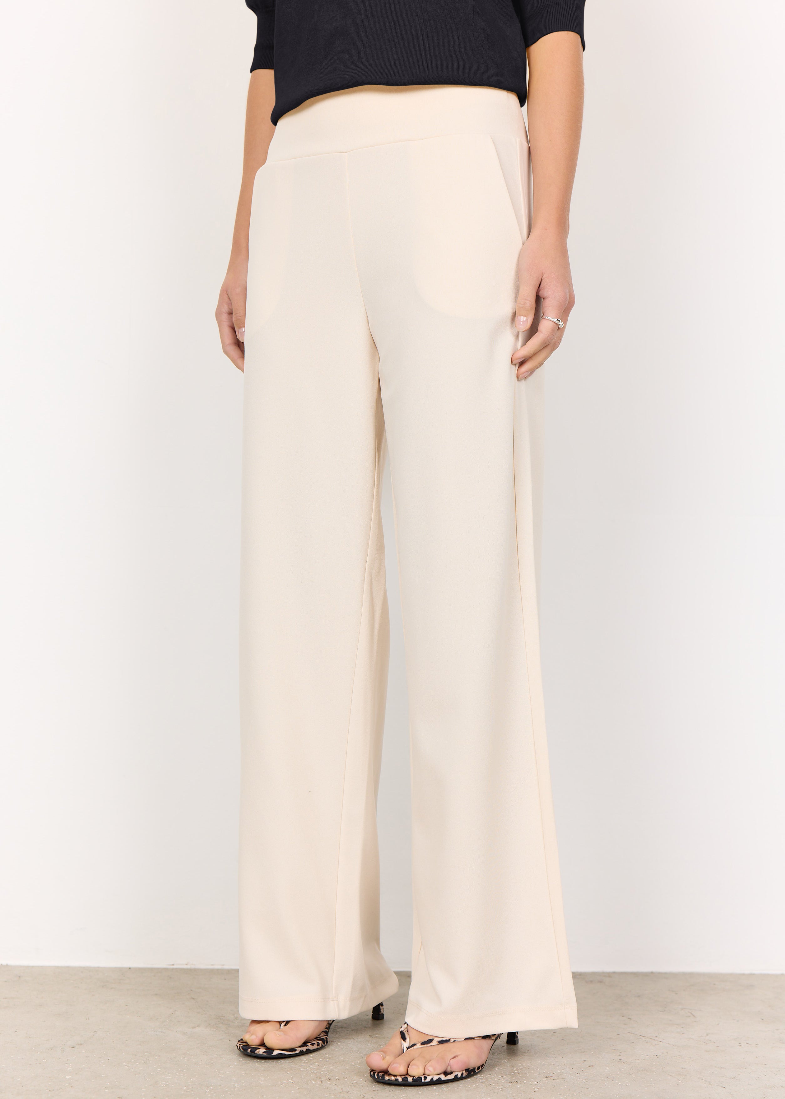 Pantalon Bande Large Infroissable