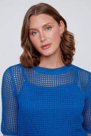 Chandail Mèche en Tricot Manche au Coude