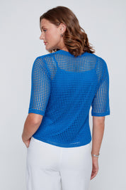 Chandail Mèche en Tricot Manche au Coude