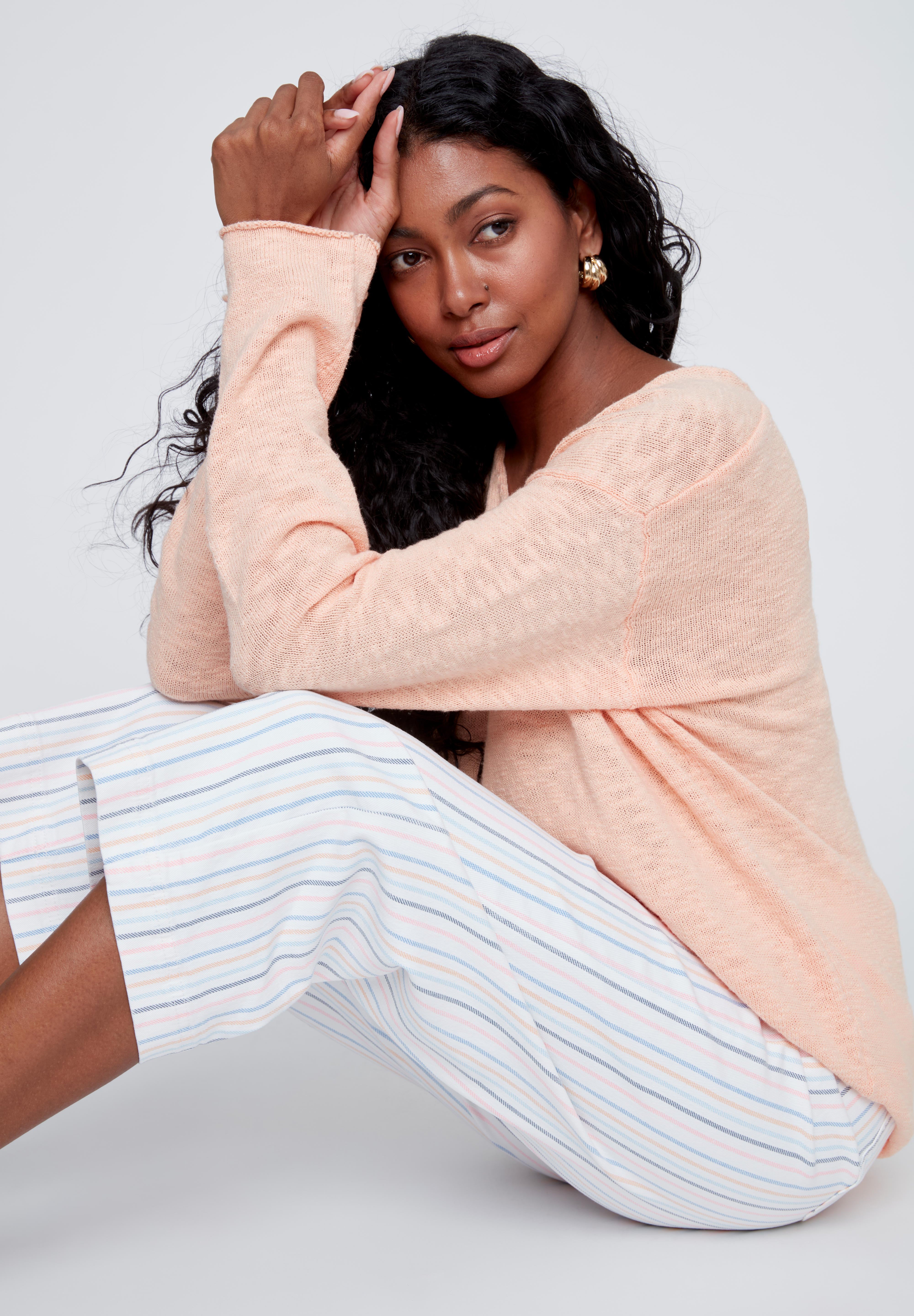 Chandail Manche Longue 100% Coton en tricot