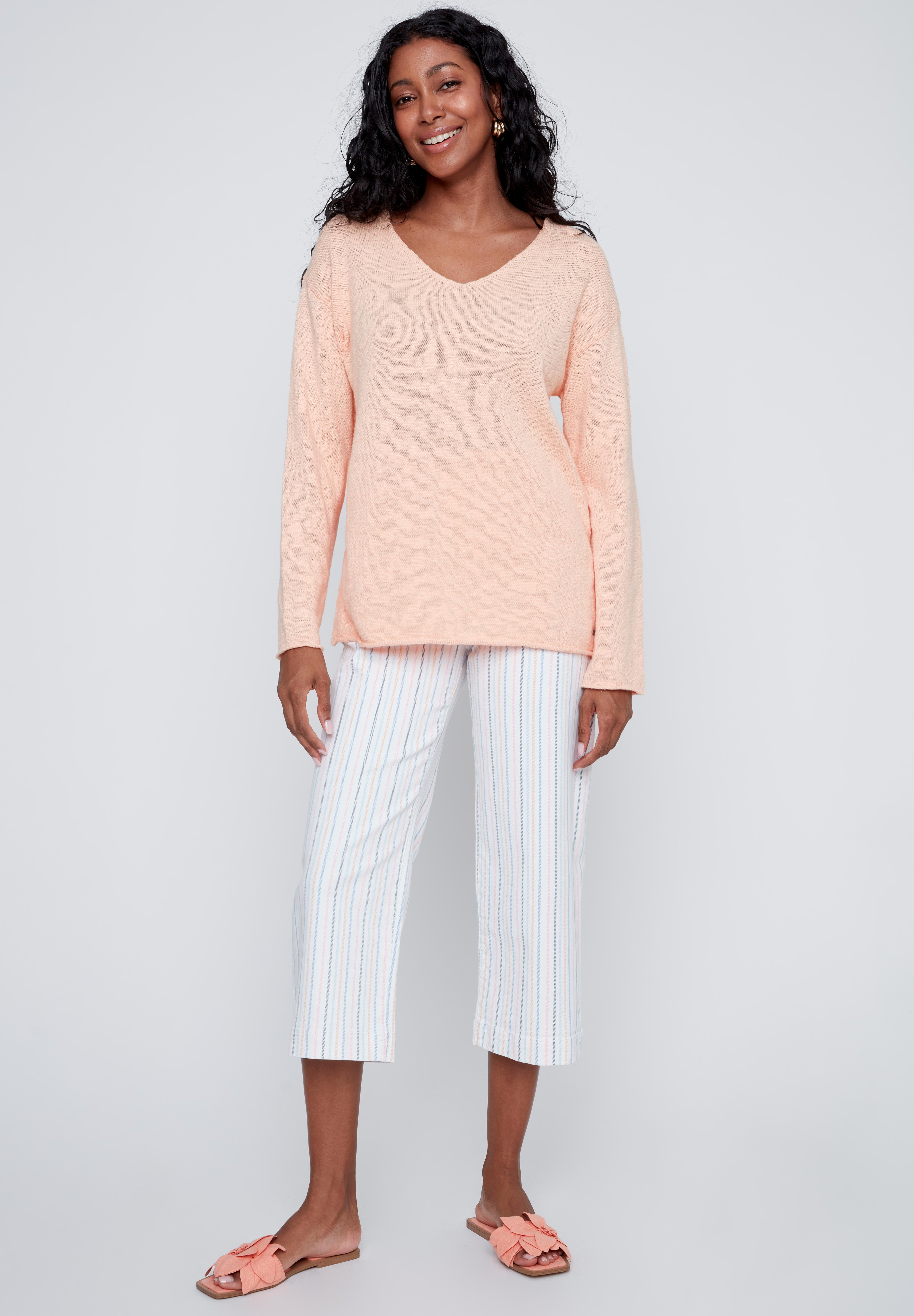 Chandail Manche Longue 100% Coton en tricot