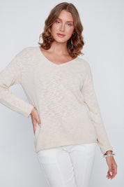 Chandail Manche Longue 100% Coton en tricot