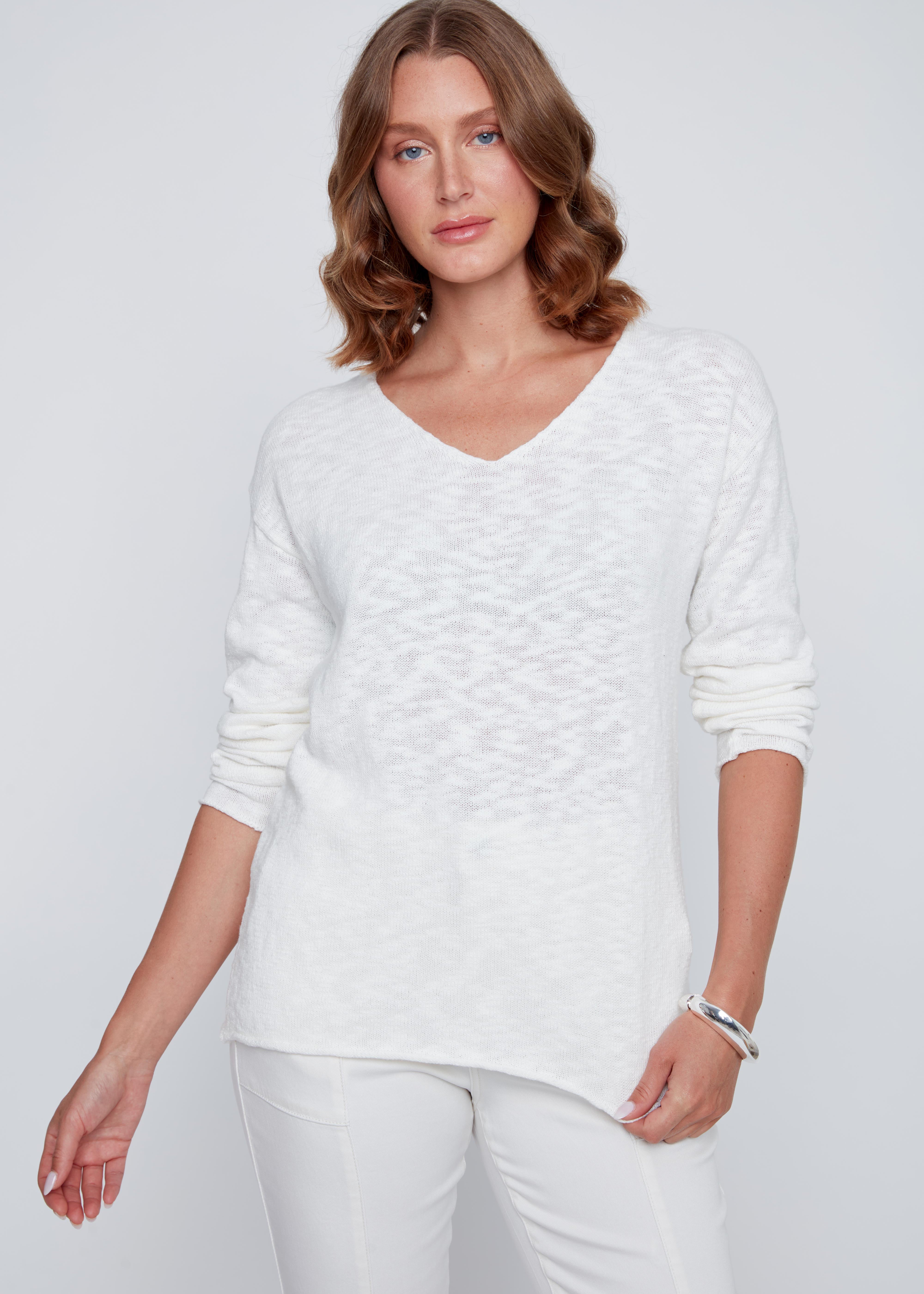 Chandail Manche Longue 100% Coton en tricot