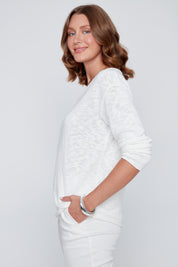 Chandail Manche Longue 100% Coton en tricot