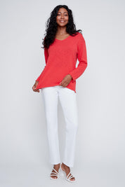 Chandail Manche Longue 100% Coton en tricot