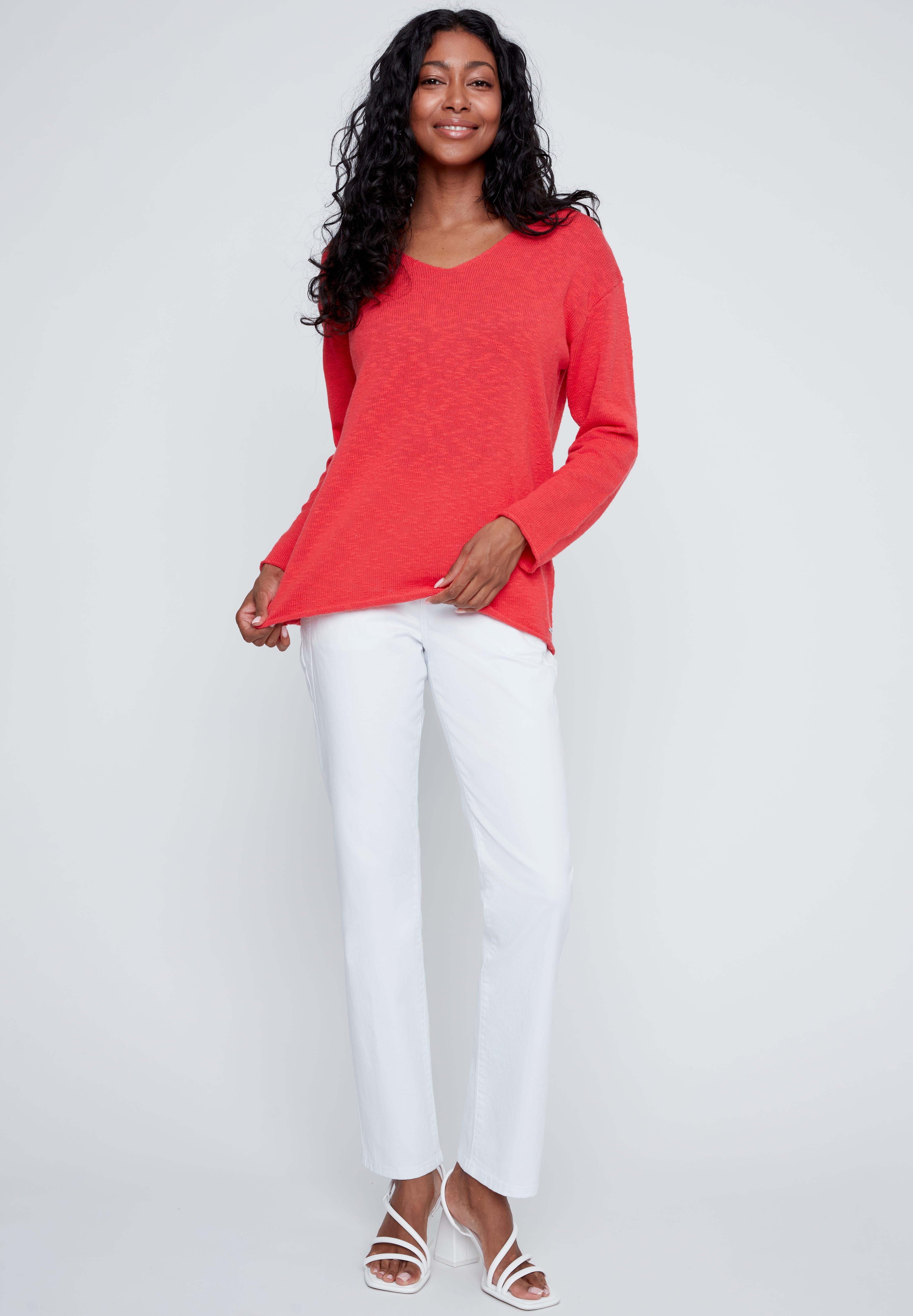 Chandail Manche Longue 100% Coton en tricot