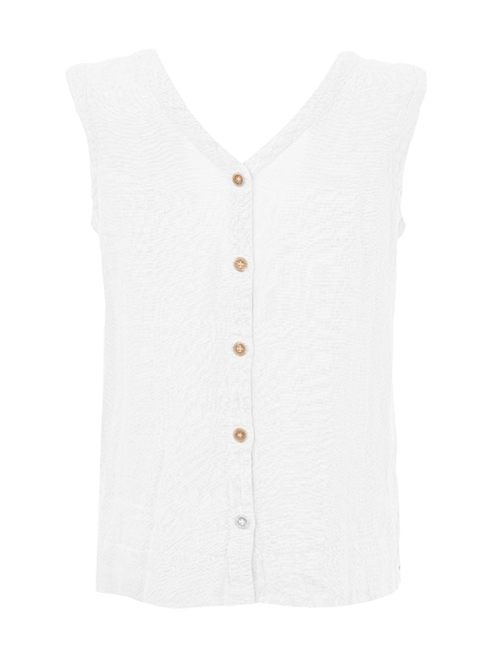 Camisole Réversible 100% Lin avec Boutons dans le Dos