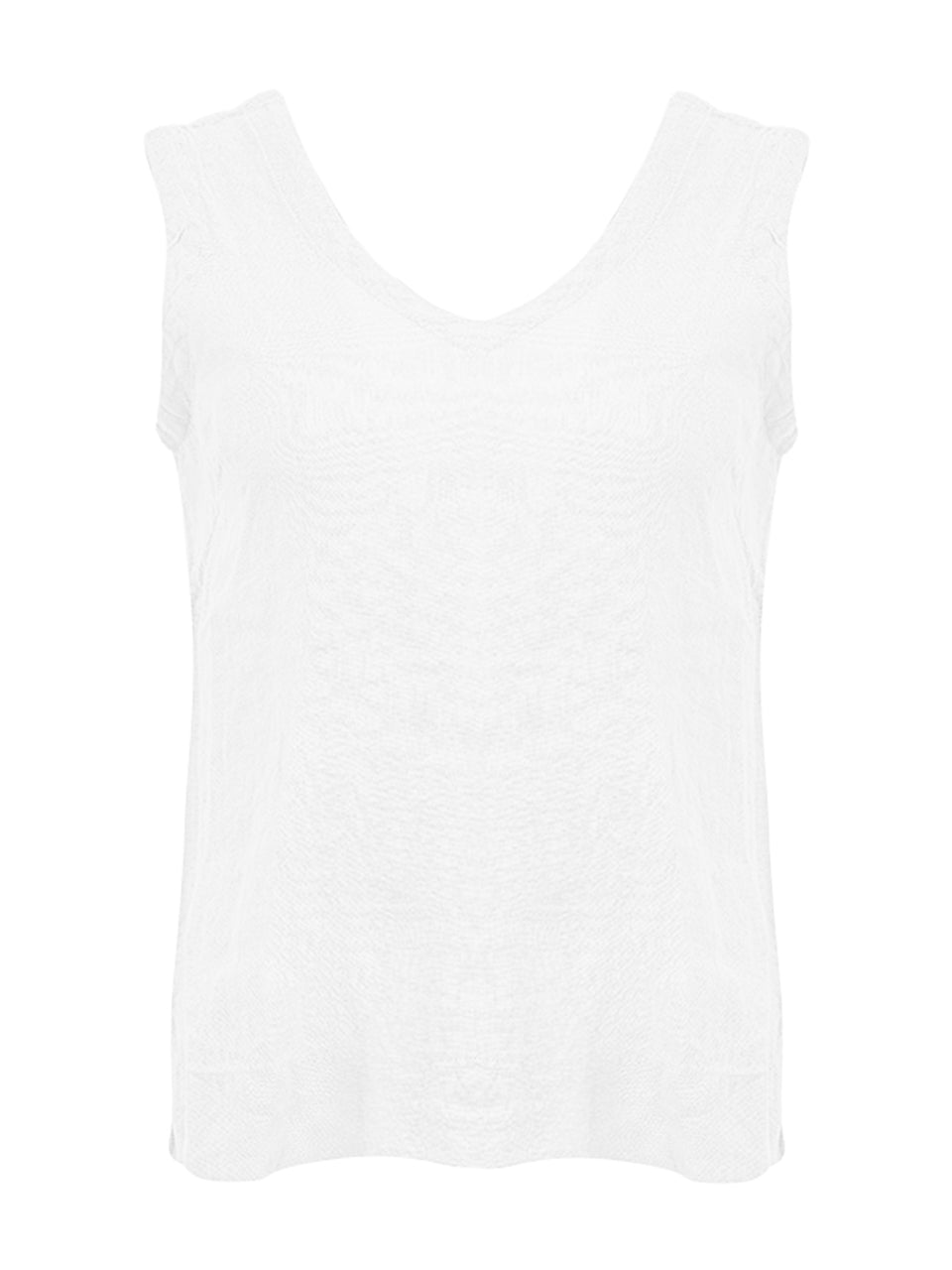 Camisole Réversible 100% Lin avec Boutons dans le Dos