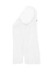Camisole Réversible 100% Lin avec Boutons dans le Dos