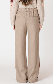 Pantalon Large en Tricot à Carreaux