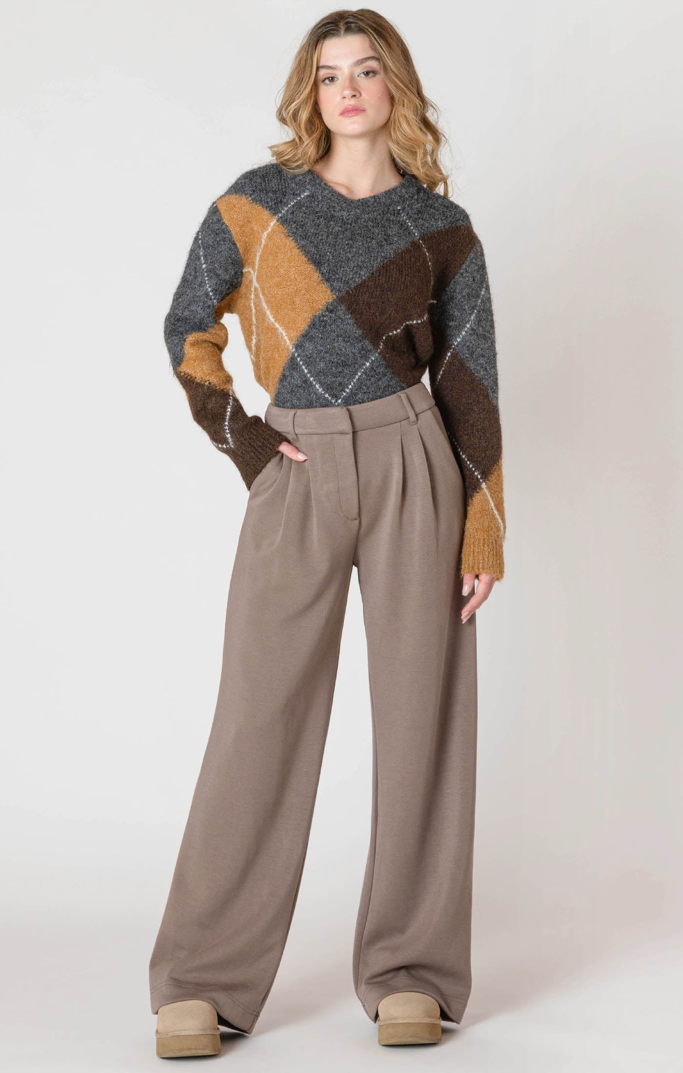 Pantalon Ample en à Plis