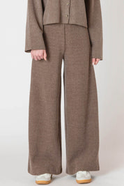 Pantalon Côtelé à Jambe Large