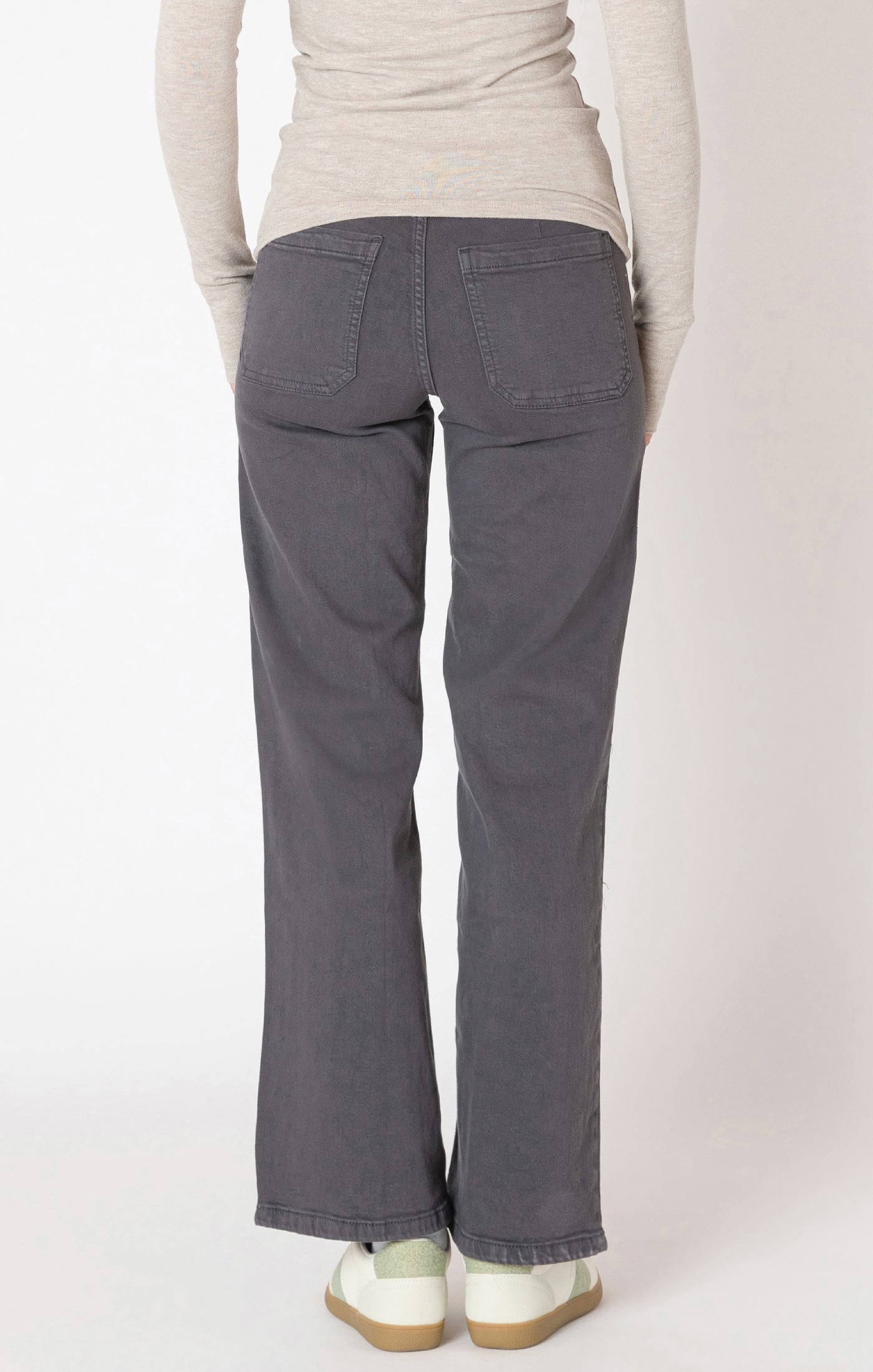 Pantalon en Twill à Jambe Droite