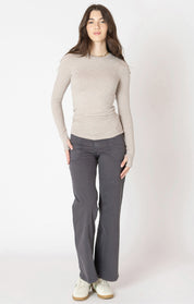 Pantalon en Twill à Jambe Droite