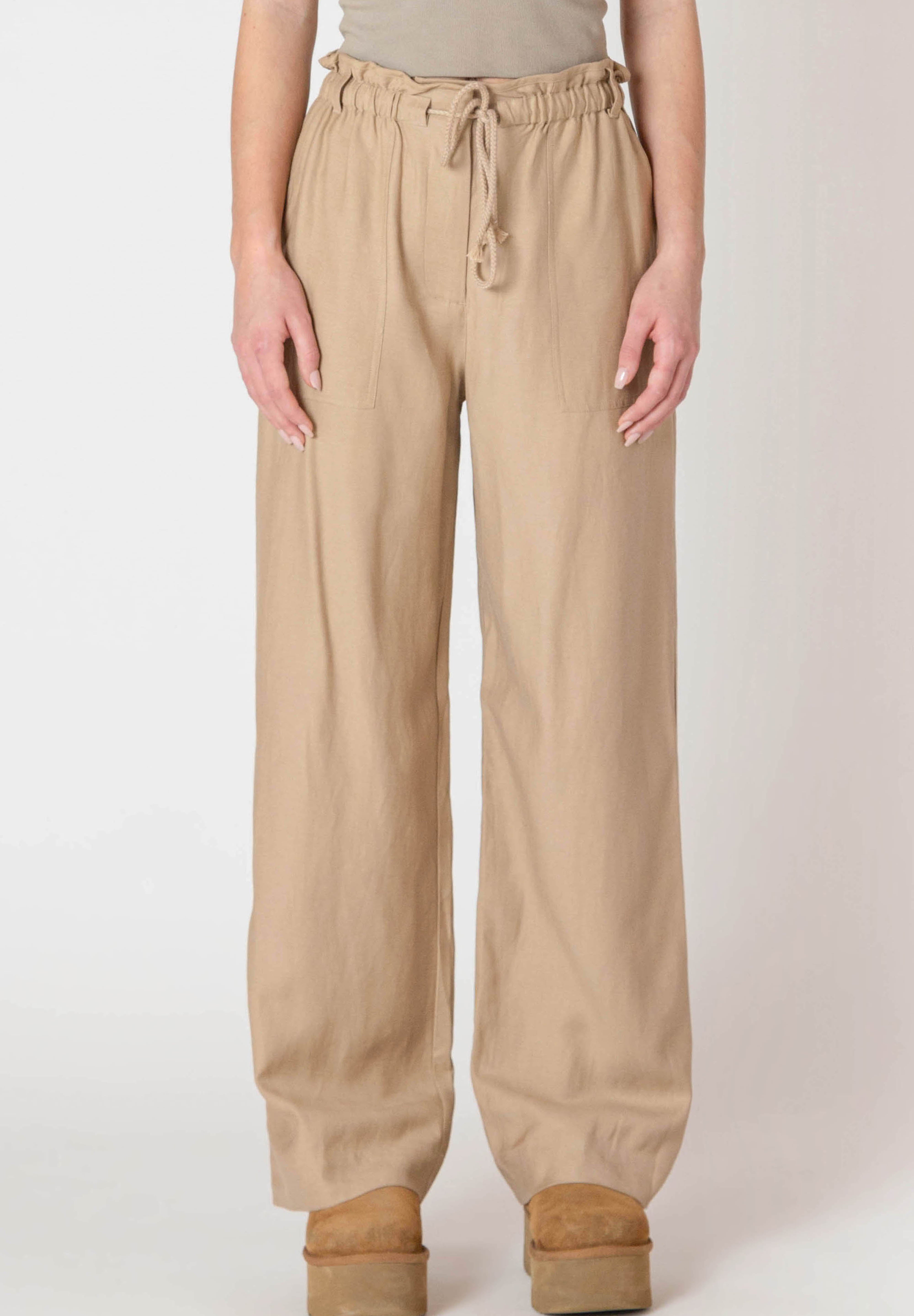 Pantalon Fluide à Jambe Large