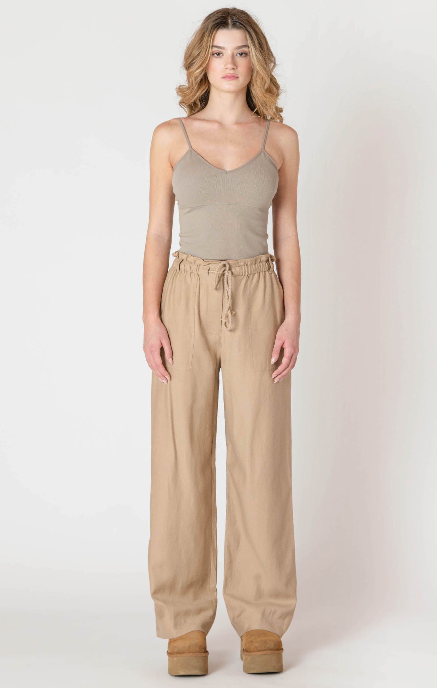 Pantalon Fluide à Jambe Large