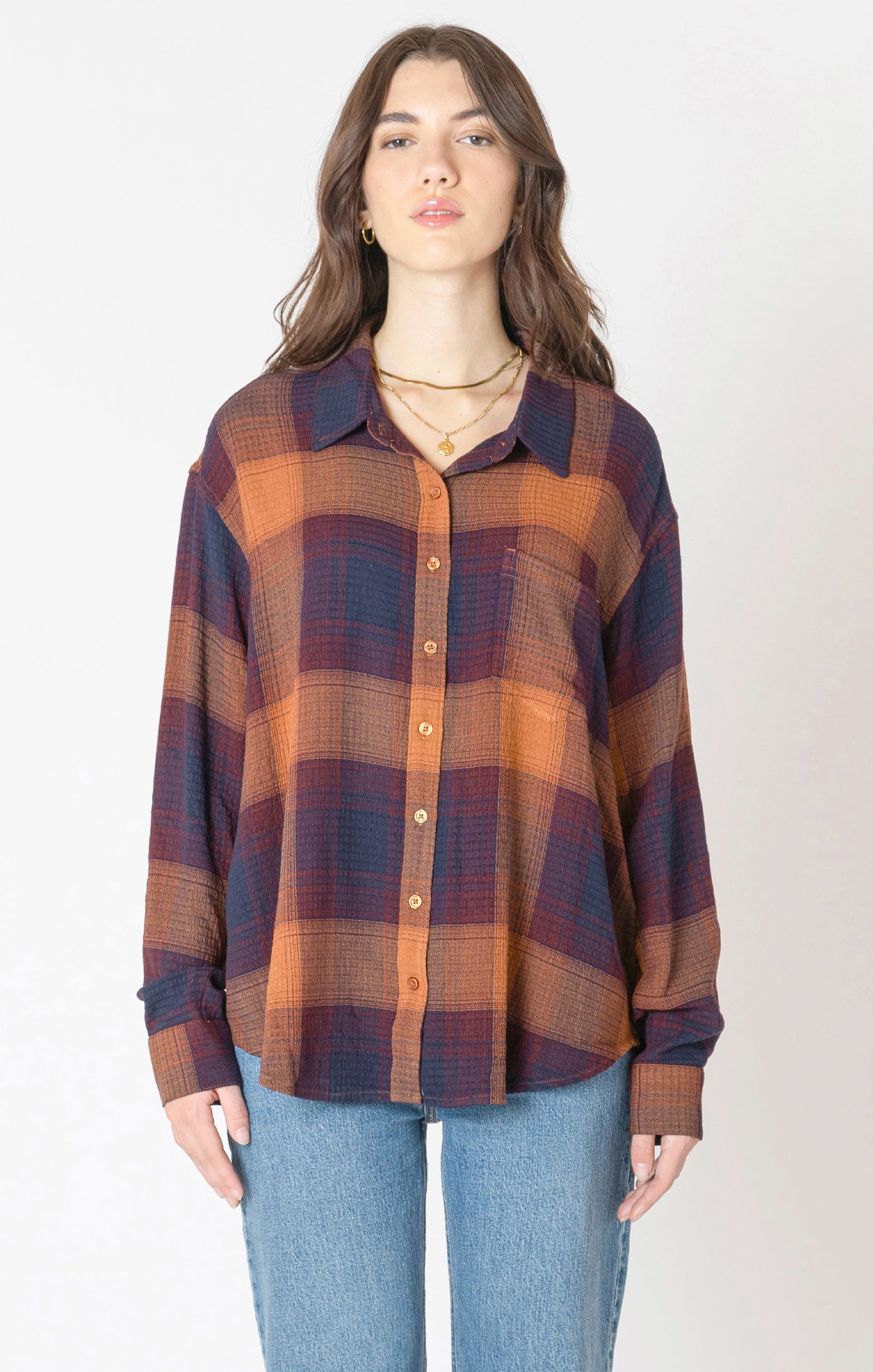 Chemise à Carreaux Texturée