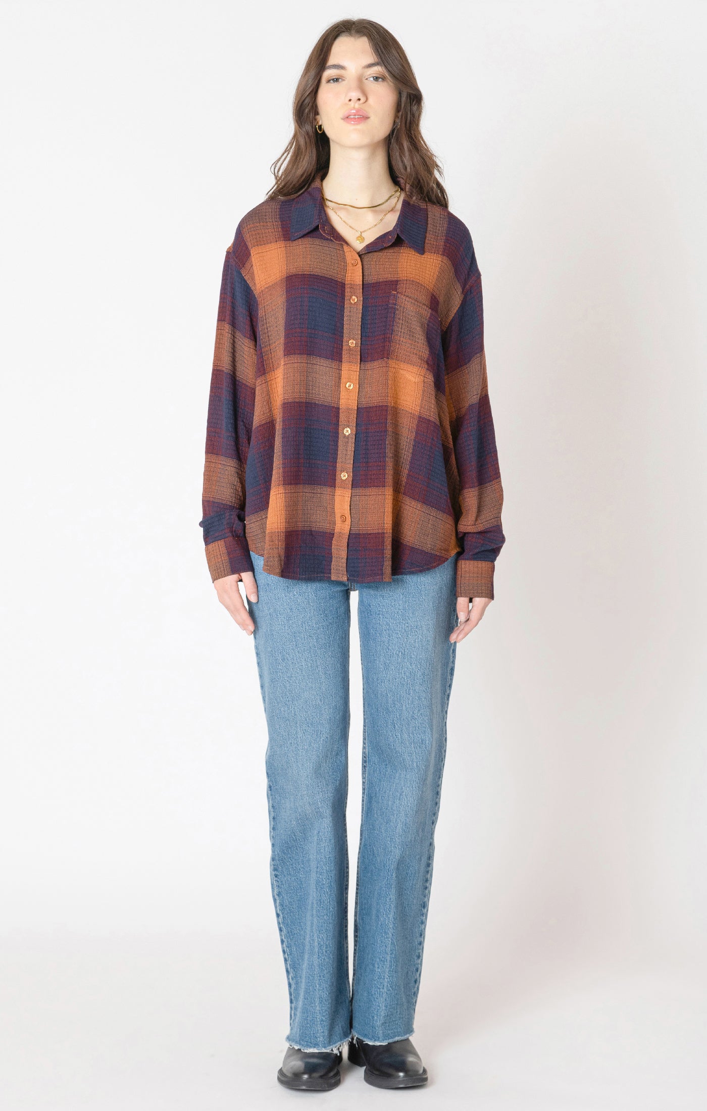 Chemise à Carreaux Texturée