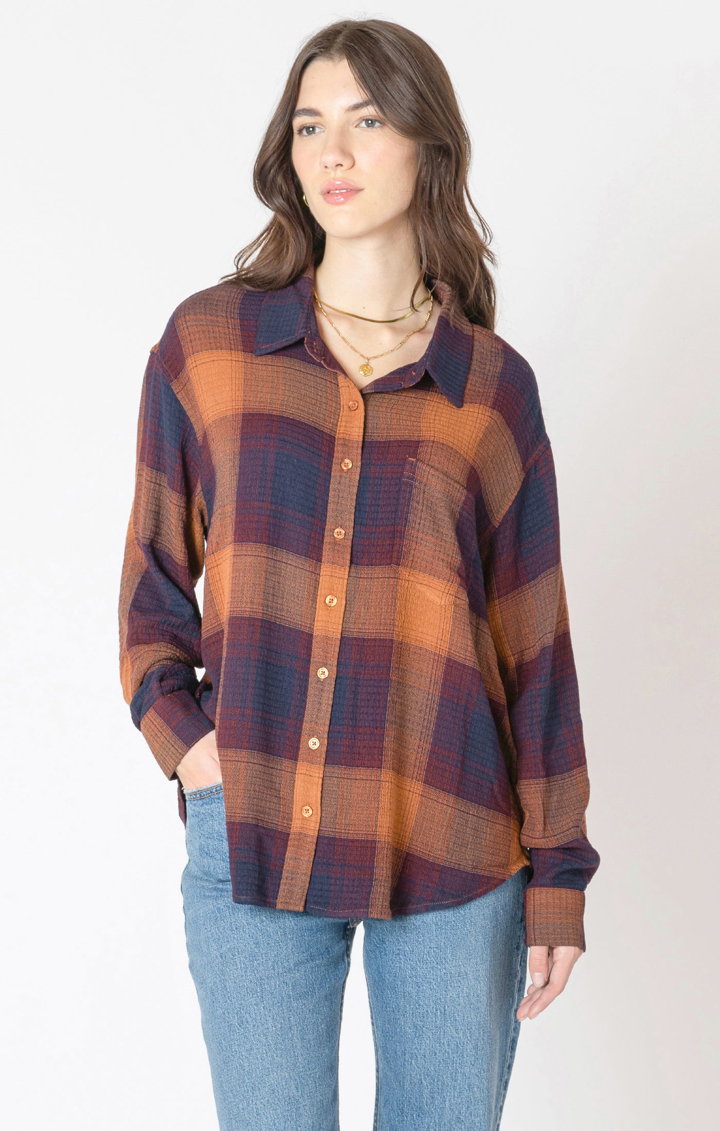 Chemise à Carreaux Texturée