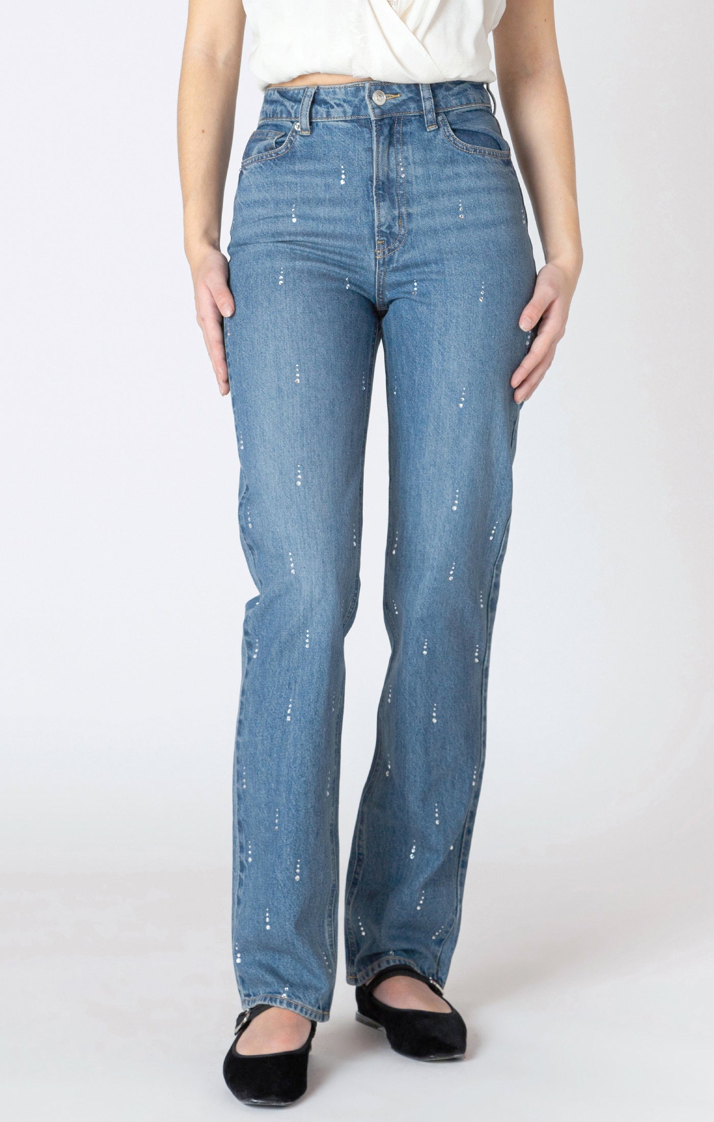Jeans Orné de Strass