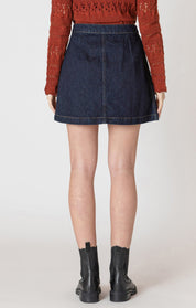 Jupe en Denim à Boutons Devant