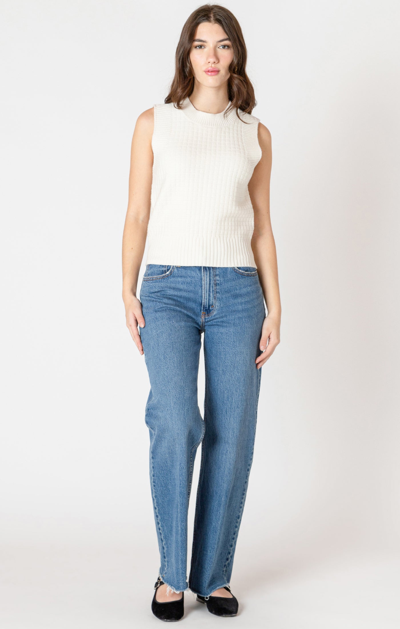 Débardeur en Tricot à Mailles Texturées
