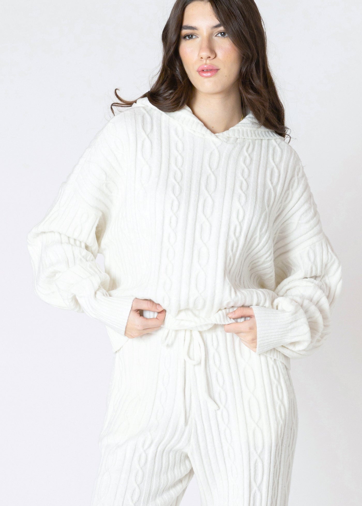 Chandail à Capuchon en Tricot