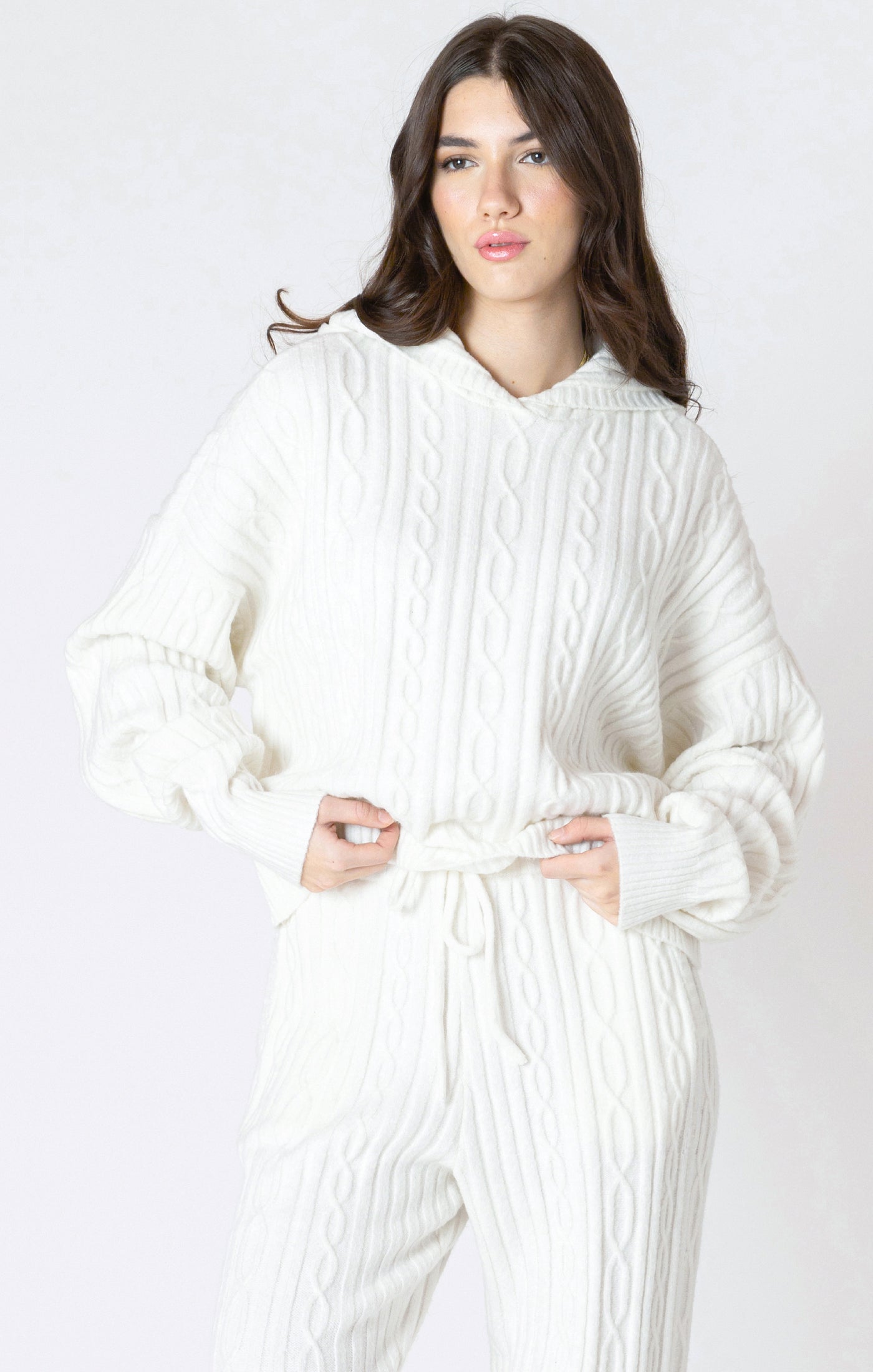 Chandail à Capuchon en Tricot