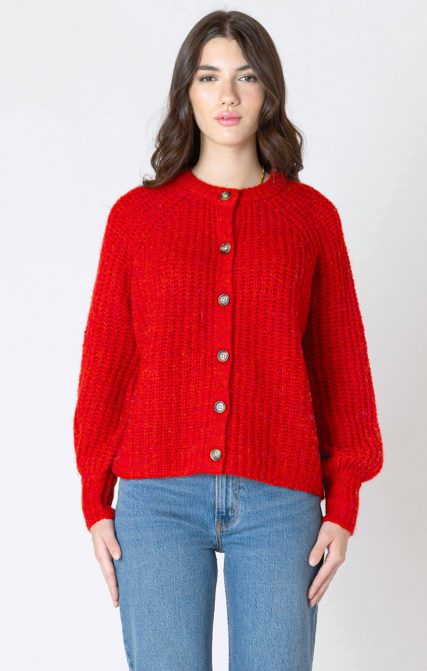 Cardigan à Col Rond Texturé