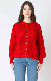 Cardigan à Col Rond Texturé