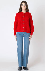 Cardigan à Col Rond Texturé