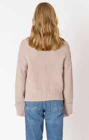 Cardigan Texturé à Manches Repliées