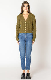 Cardigan en Tricot Boutons Dorés