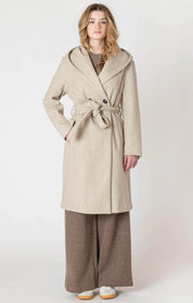 Manteau à Capuchon avec Ceinture